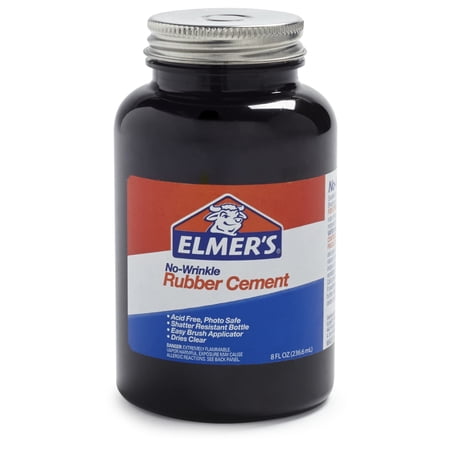 Elmer's No-Wrinkle Rubber Cement, 8 oz.