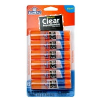 Elmer's Non Toxic Clear Glue Sticks, 6 Count