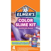 Elmers Color Slime Kit, Washable Color Glue, Assorted Colors, with Glue Slime Activator, 4 Count