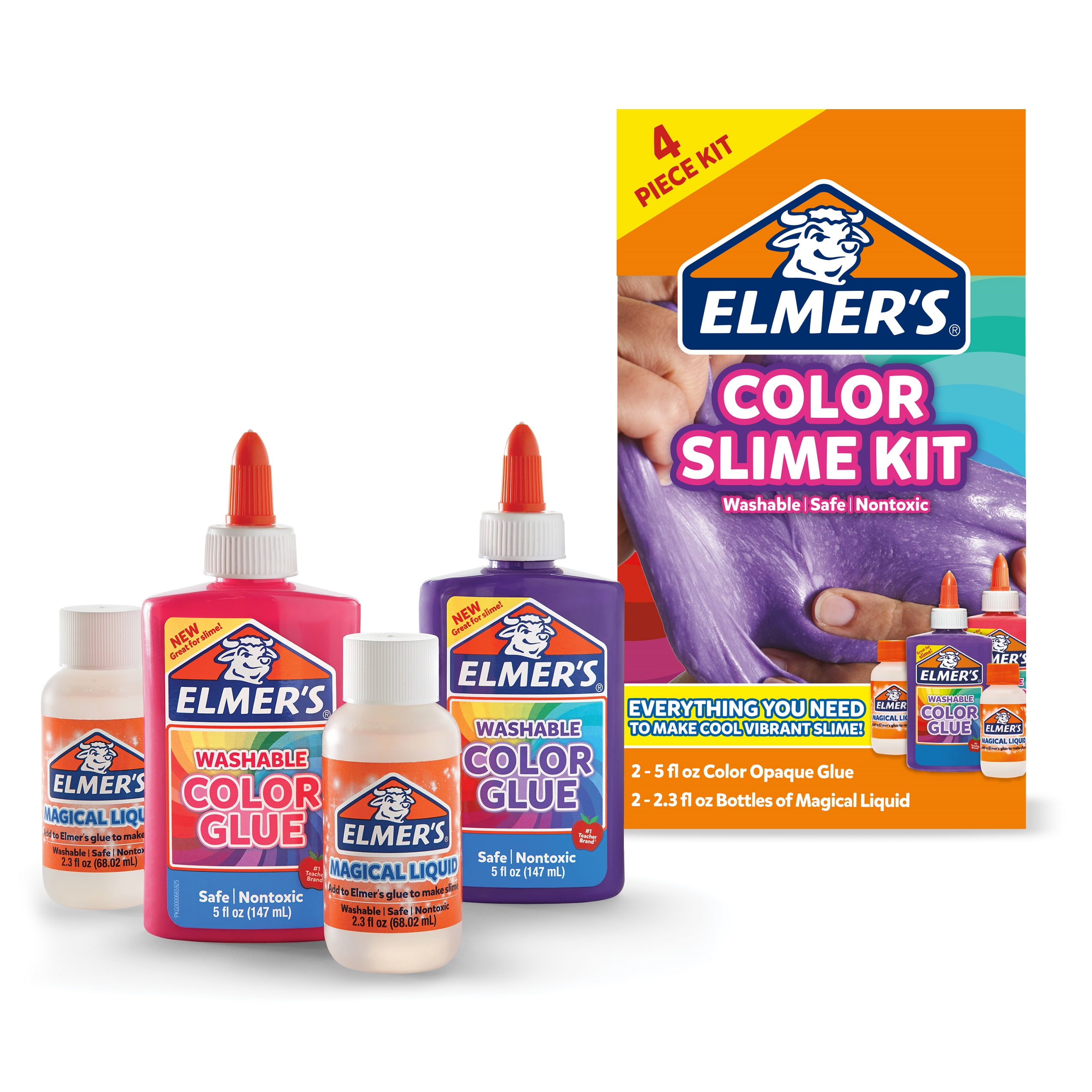 Elmer's Color Changing /translucent Color Slime Kit ,147ml Glue + 68ml  Magical Liquid Slime Activator, Washable, Safe ,nontoxic - Adhesives & Glue  - AliExpress
