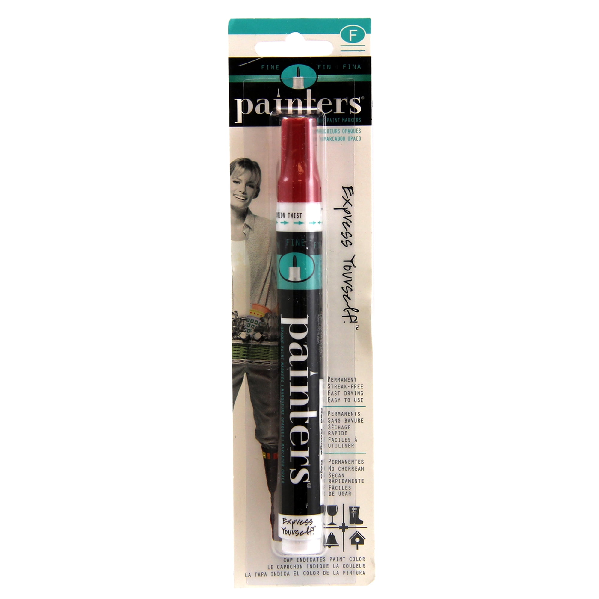 Elmer's Painters Opaque Paint Marker, Fine Point, Red, 1 Count