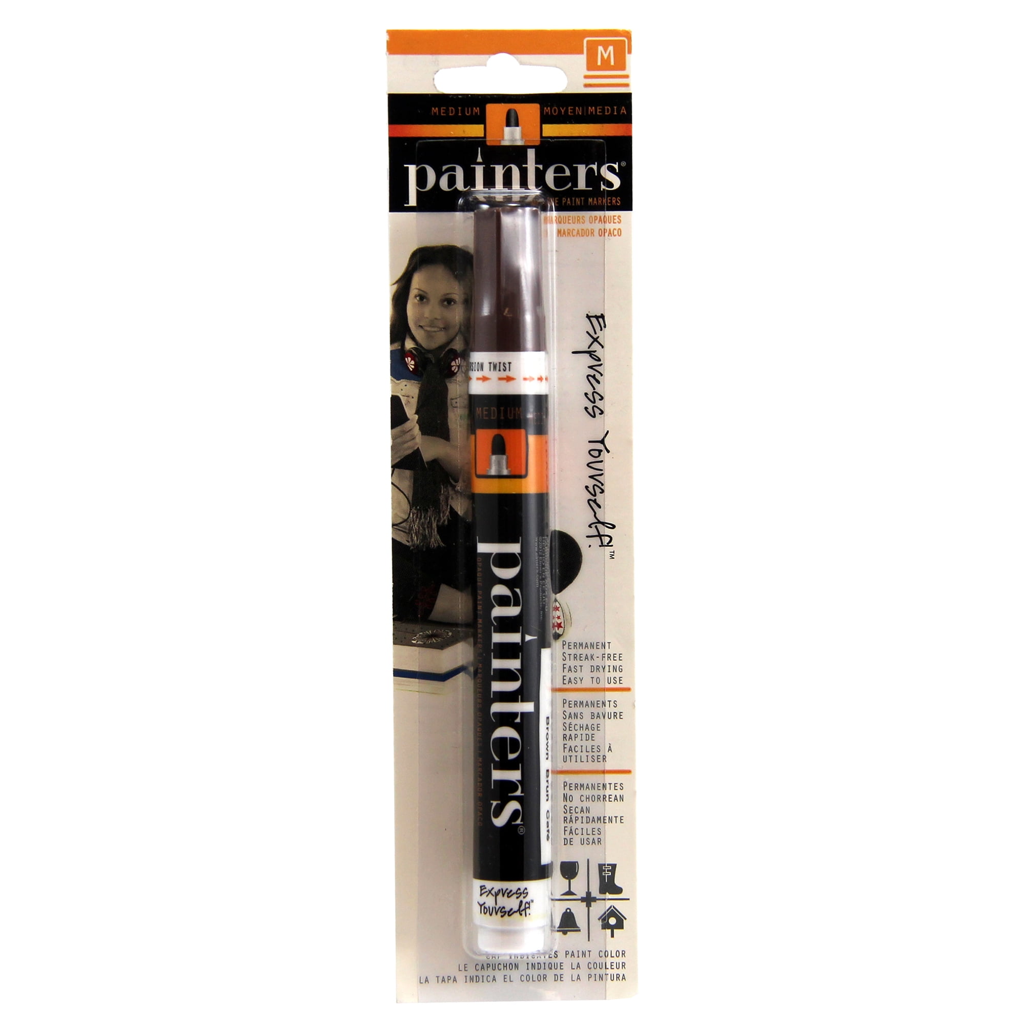 Elmer's Painters Opaque Paint Marker, Medium Point, Brown, 1 Count