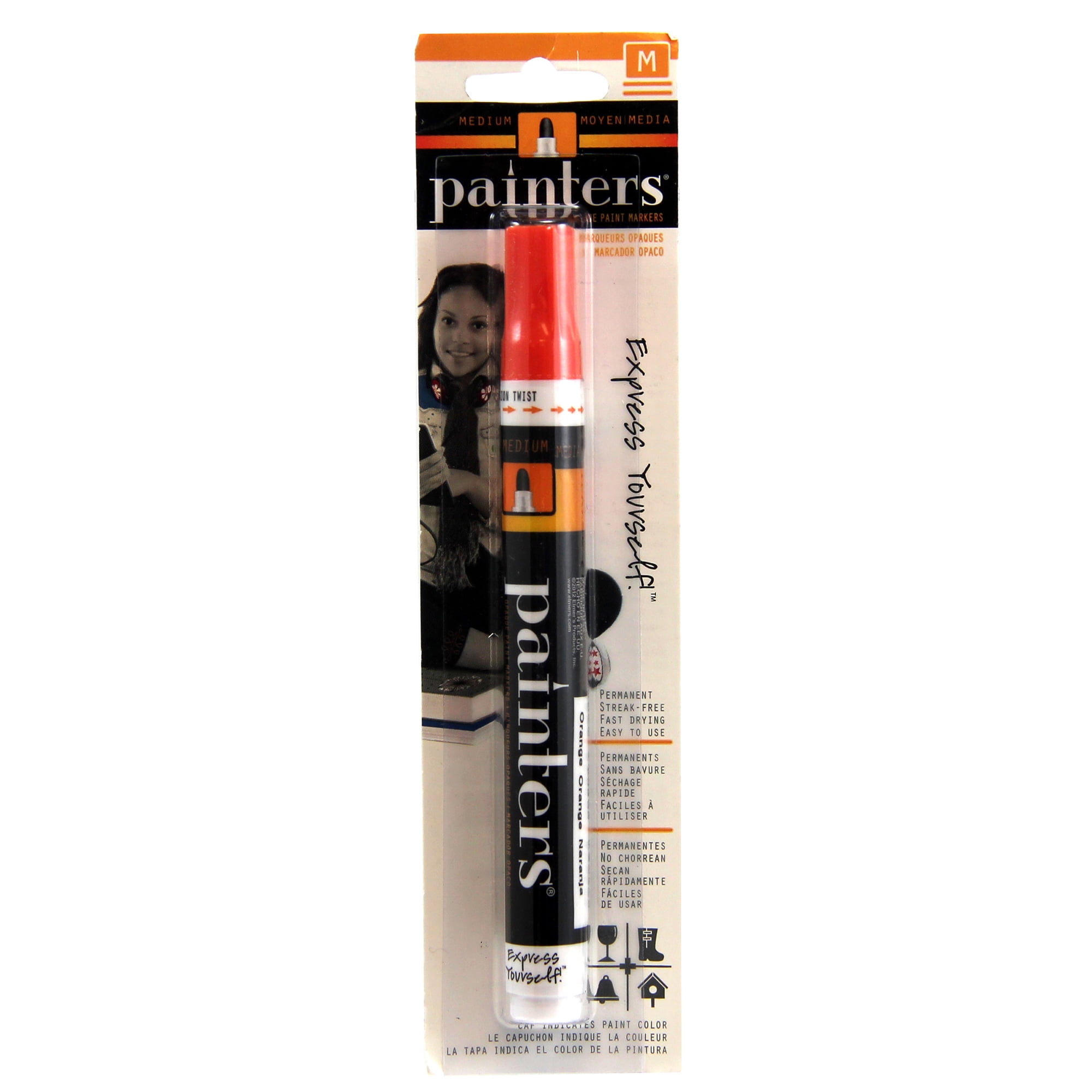 Elmer's Painters Opaque Paint Marker, Medium Point, Orange, 1 Count