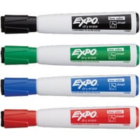 Elmer's Prod. Expo Assorted Color Chisel Tip Magnetic Dry Erase Markers with Eraser
