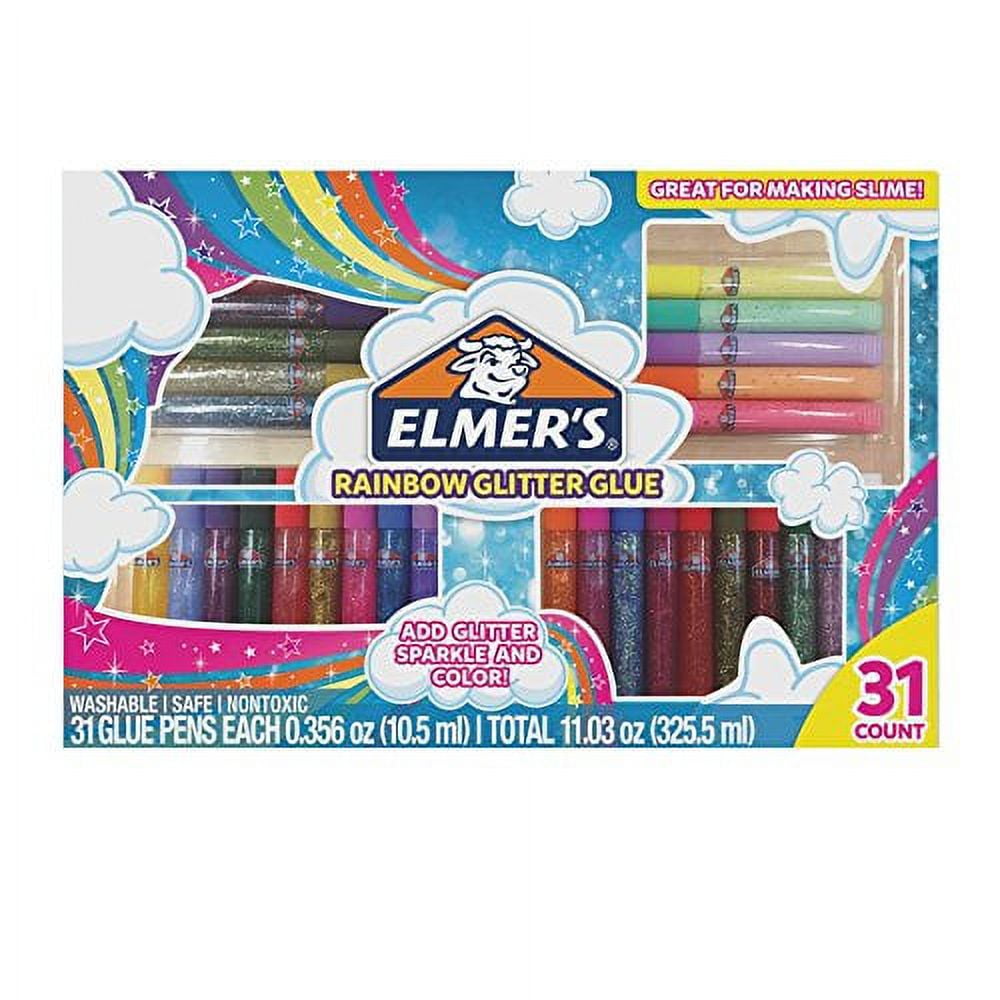 Elmer's Glue Slime Starter Kit, Clear Glue, Glitter Glue Pens and