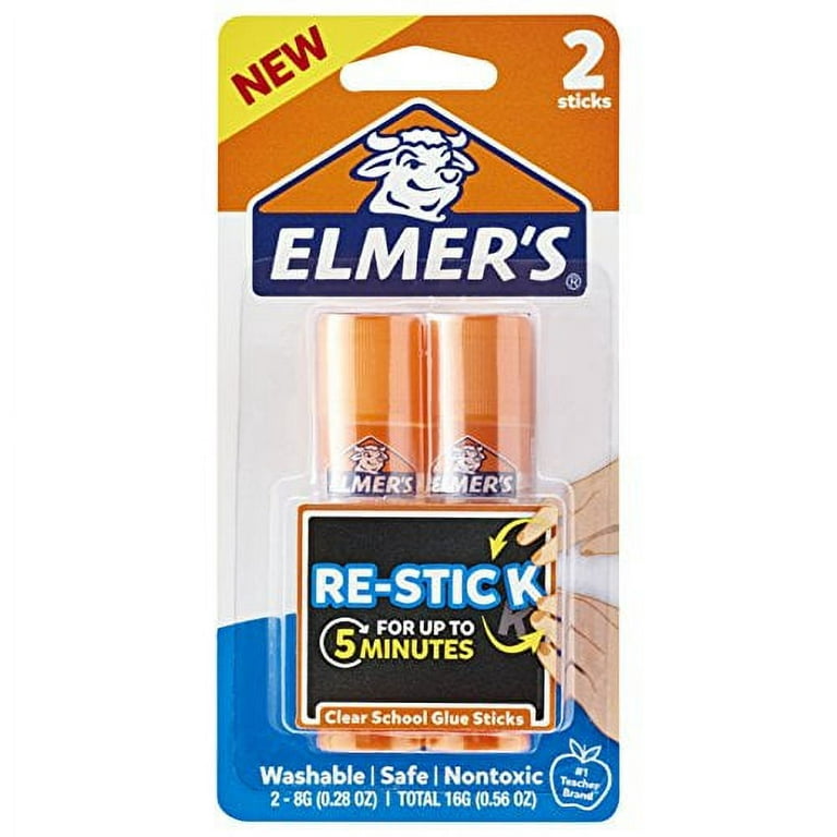 Elmer's Repositionable Clear Photo Safe Glue Stick Washable .28 oz