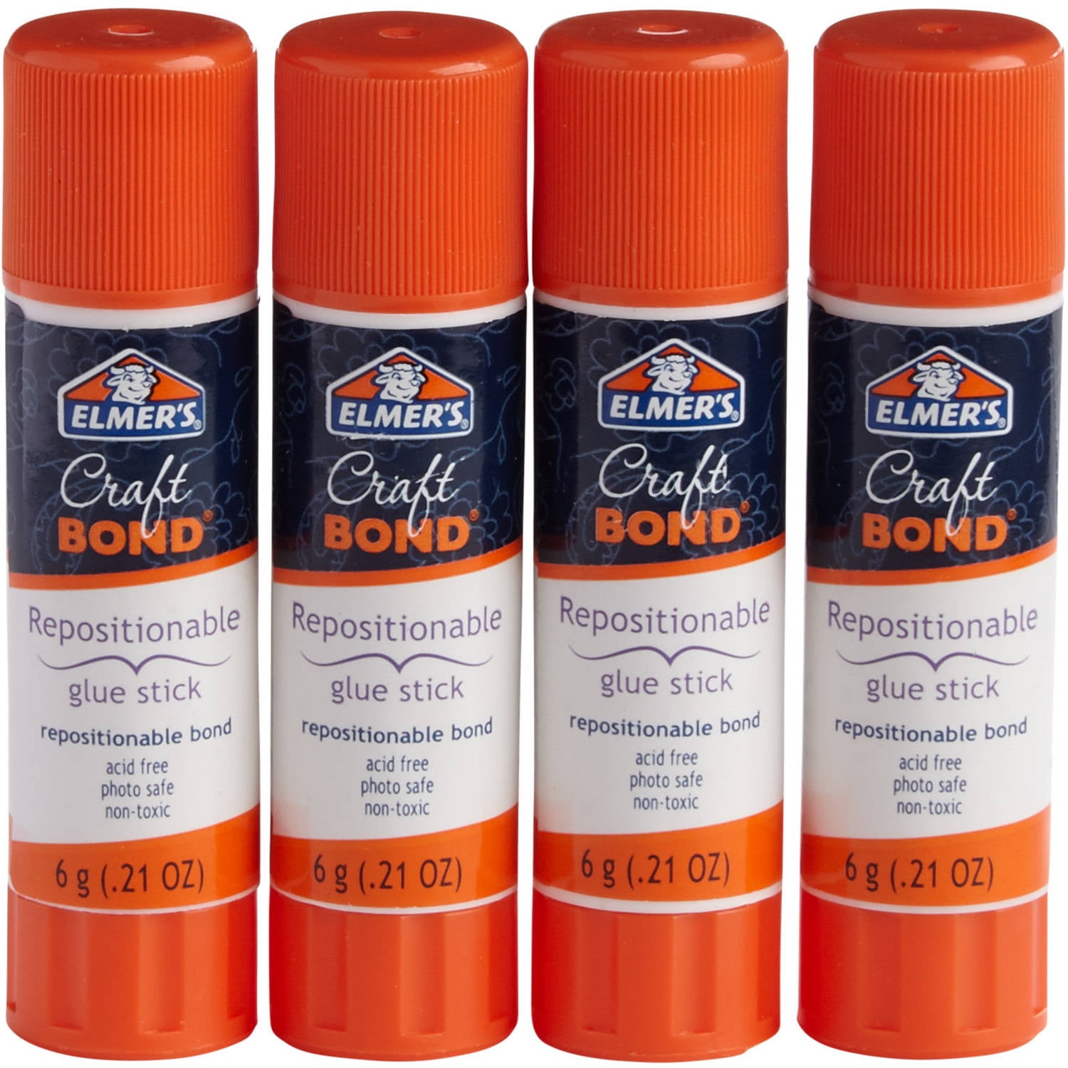 Elmer's Repositionable Glue Sticks, 4pk, .21 oz