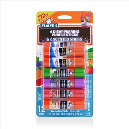 Elmer’s Scented Glue Sticks Variety Pack, Safe, Nontoxic School Glue, 6 Gram, 12 Count