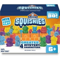 Elmer’s Squishies DIY Squishy Toy Kit, 4 Count Mystery Characters