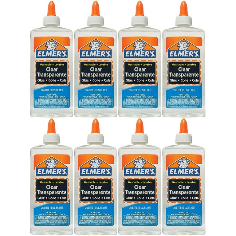  Elmer's Liquid School Glue, Clear, Washable, 5 Ounces, 8 Count  - Great for Making Slime : Office Products