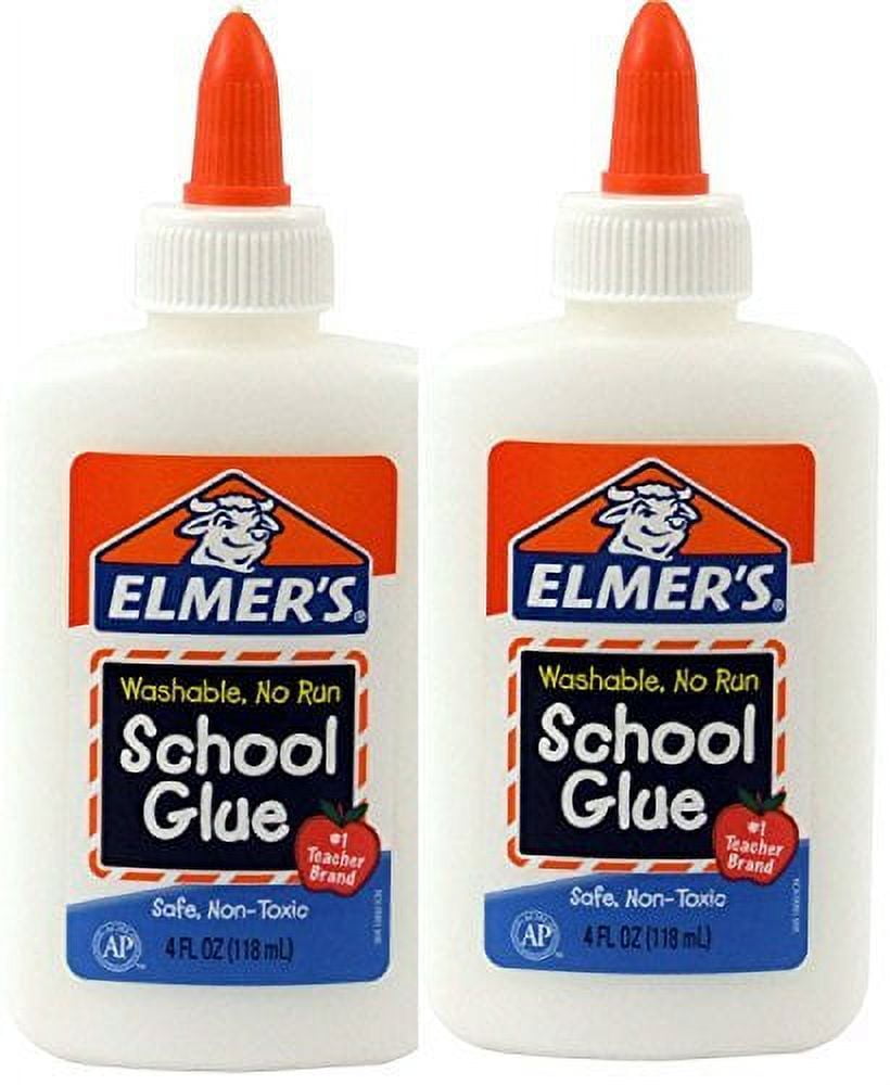 Elmer's Washable No-Run School Glue - 2 pack, 4 oz bottles