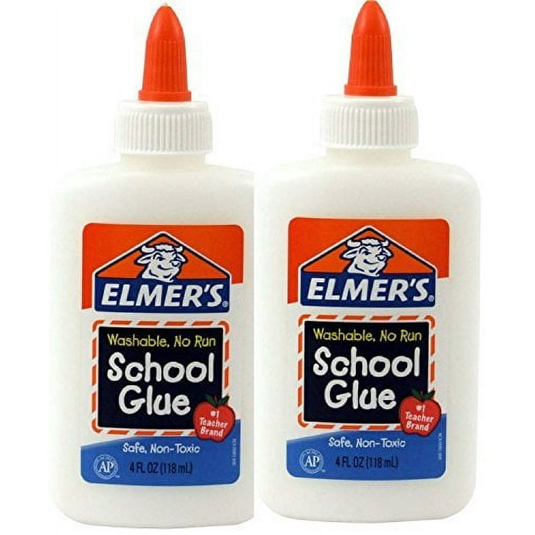 Elmer's E304 4 oz/ 118.2 ml Washable No Run School Glue, White