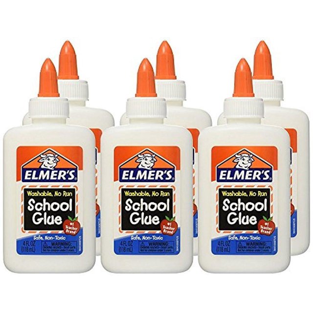 Elmer's Washable NoRun School Glue, 4 oz (6 Pack)