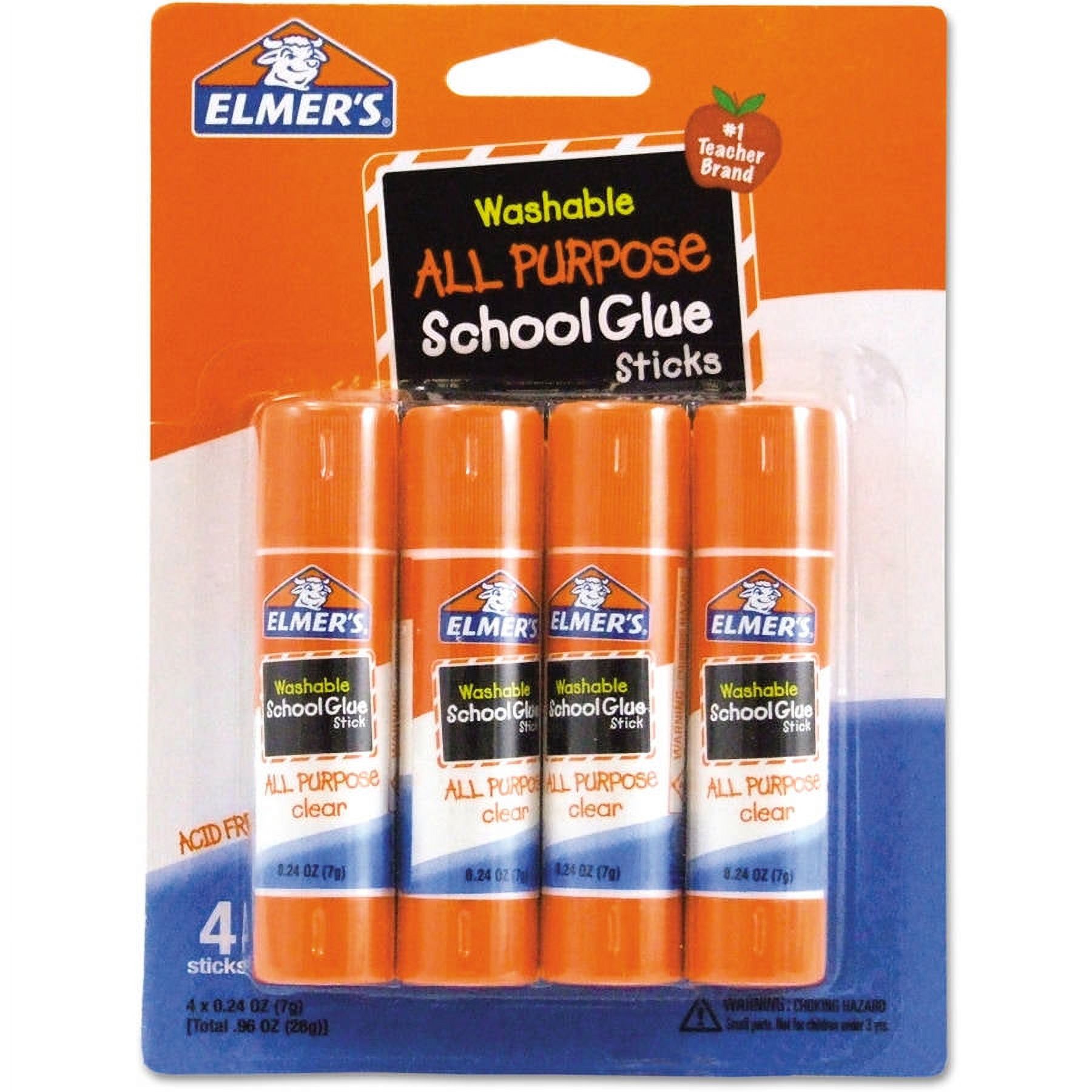 Elmer's Washable School Glue Sticks, .24 oz, 4pk - image 1 of 6