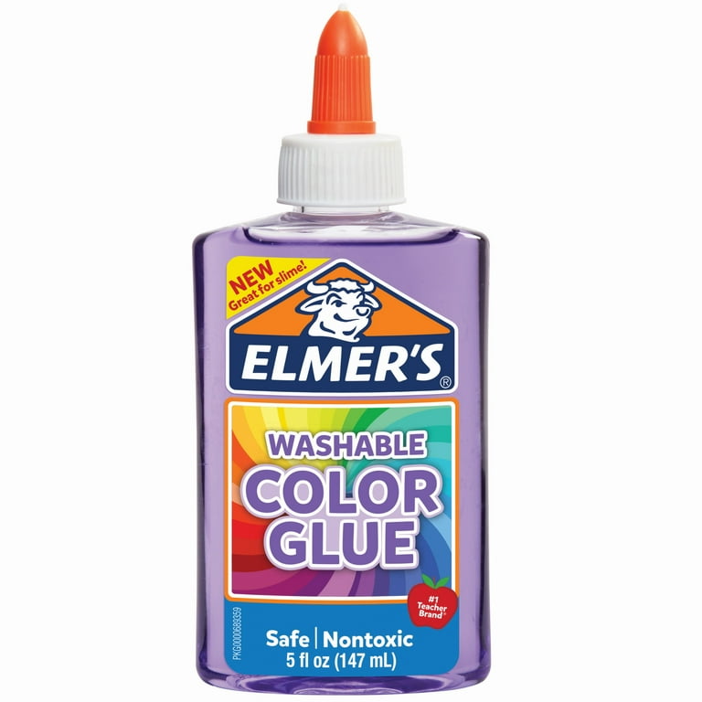 Elmer's Washable Color Glue, Purple, 5 Ounces, for Making Slime, 5 Oz 5 Fl  Oz