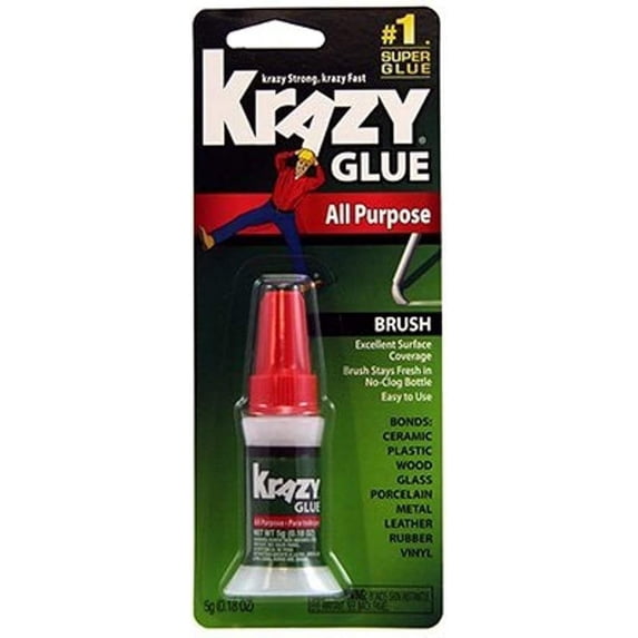 Elmers All Purpose Brush On Instant Krazy Glue, 0.18 Oz, 6 Pack