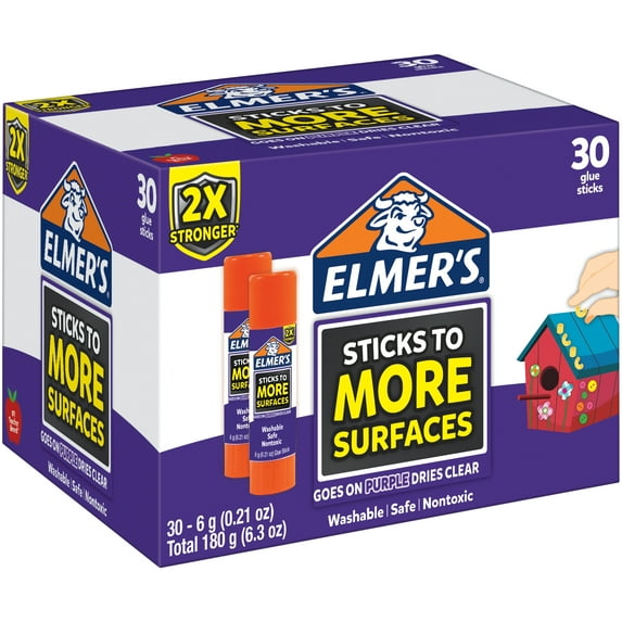 Elmers Extra Strength Glue Sticks 30/Pkg-.21oz Each