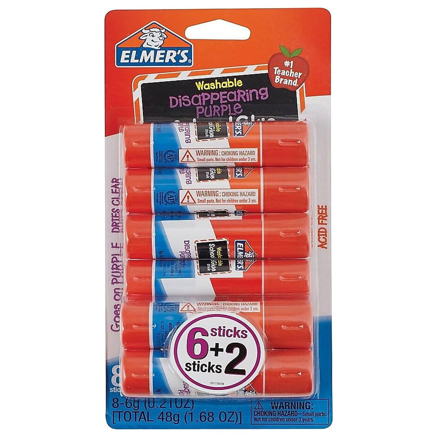 Bulk 30 Pc. .28 oz Elmer's® Purple Washable Glue Sticks Classroom