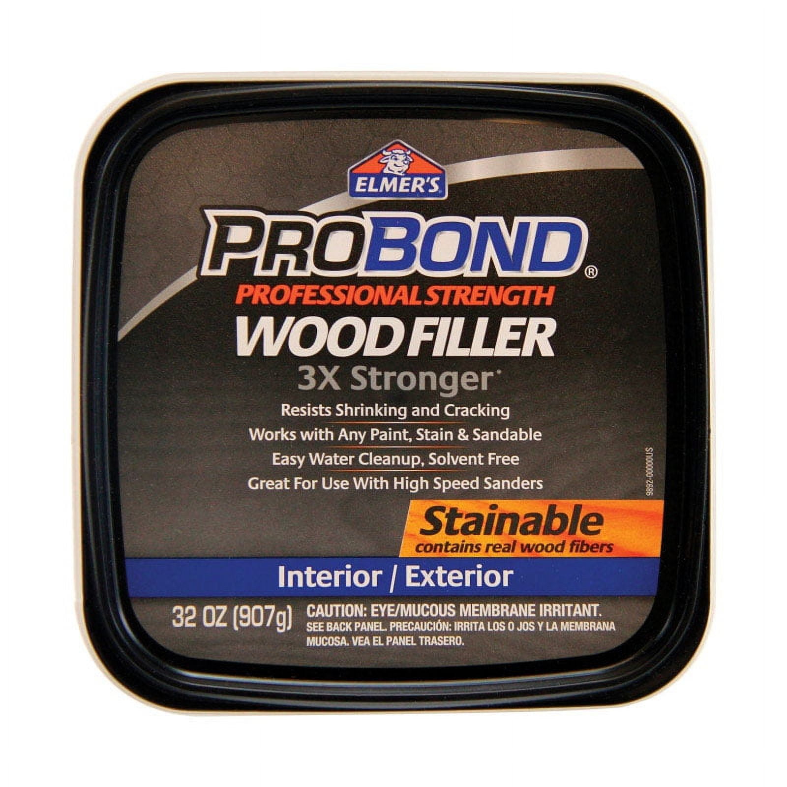 ELMER'S Elmers Products P9892 Probond Wood Filler Stainable- Quart