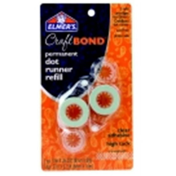 Elmers Runner Refill, .3 W In., 26.25 Ft., Clear, Pack Of 2