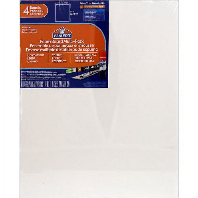 Elmers/X-Acto 950021 Foamboard, 11-Inch x 14-Inch x .1875-Inch, White,  4/Pack