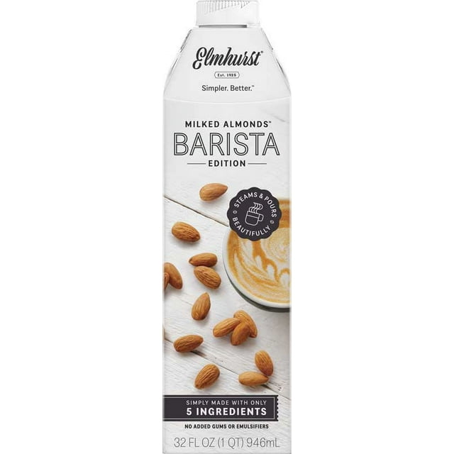 Elmhurst Barista Edition Almond Milk, 32 oz Case of 6