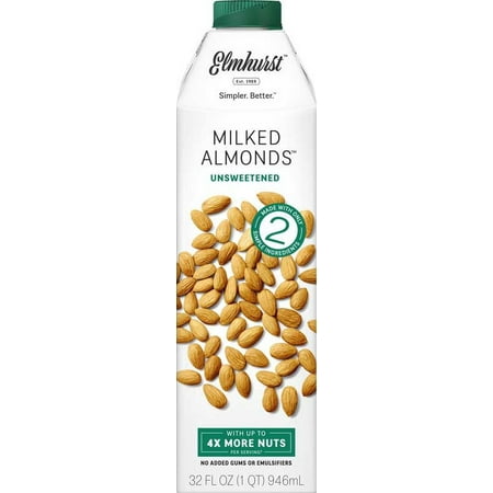 Elmhurst Milked Unsweetened Almonds, 32 Fluid Ounce