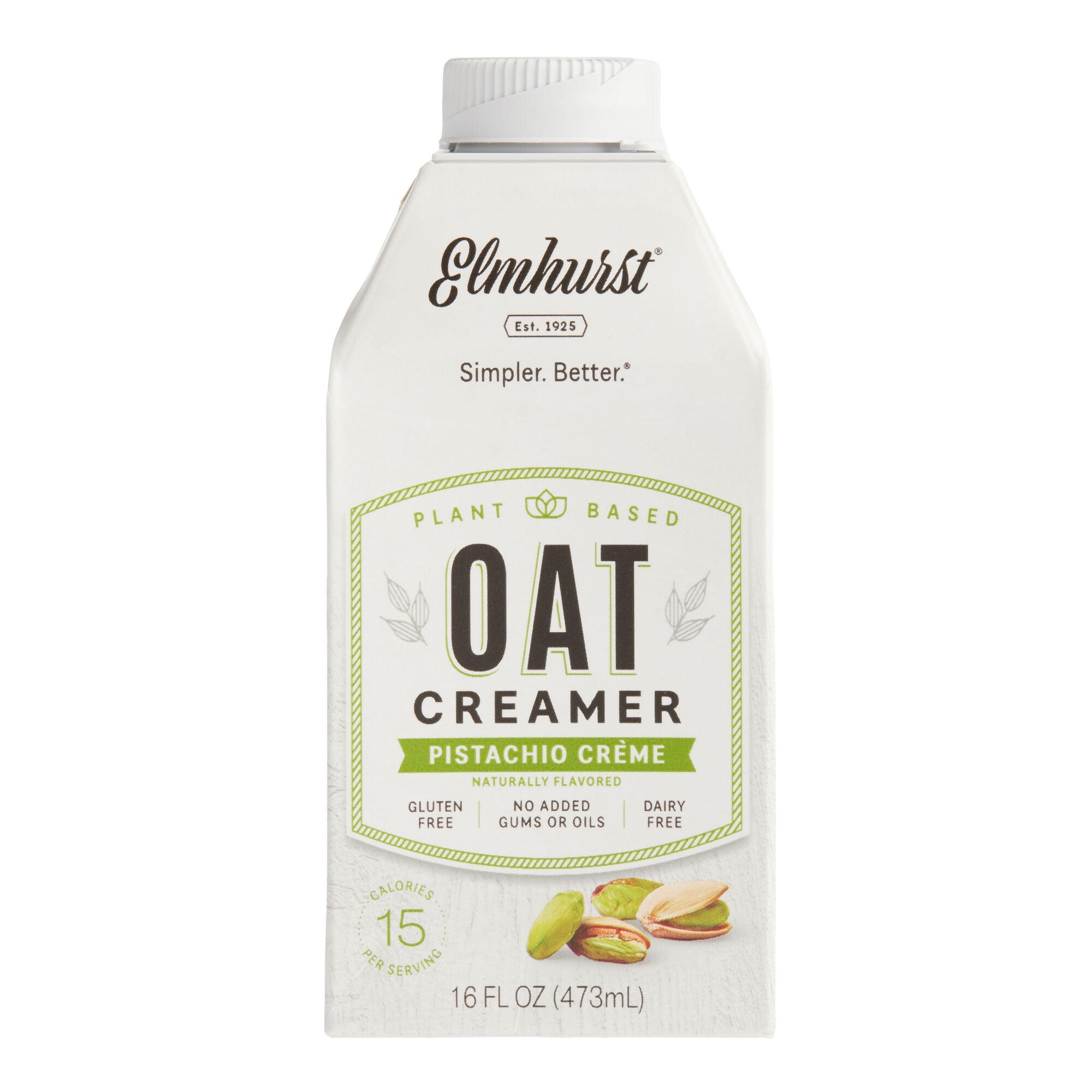 Elmhurst Pistachio Oat Creamer 16 oz. Pack of 2
