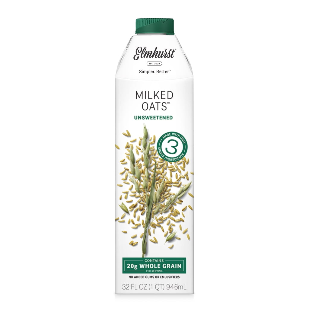 Elmhurst Unsweetened Oat Milk, 32 fl oz
