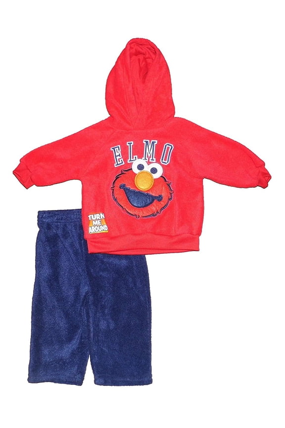 Elmo 2pc Infant Set Micro Fleece Hoodie and Pants 24Mos