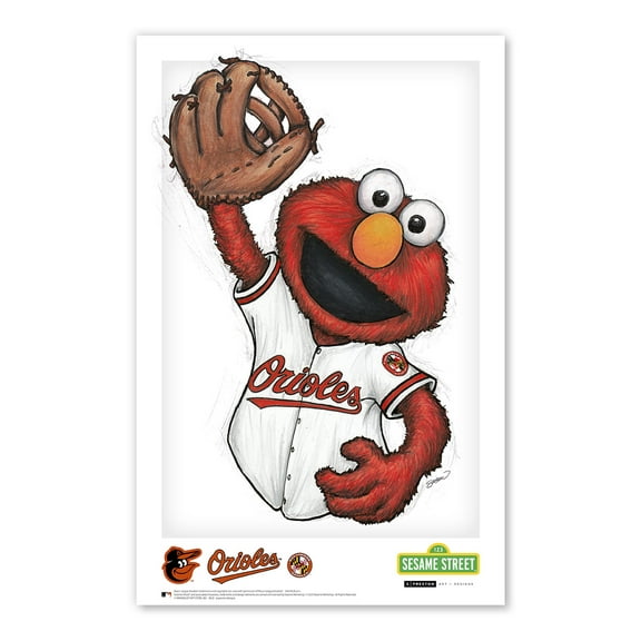 Baltimore Orioles 11" x 17" Sesame Street Poster Print