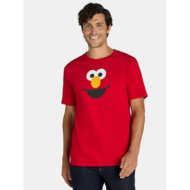 Elmo Big Face Men's & Big Men's Graphic Tee Shirt, Sizes S-3XL