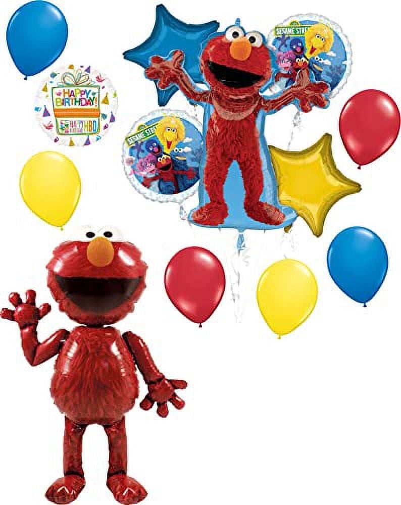Elmo Birthday Party Supplies Giant 54 Inch Airwalkers Balloon Bouquet Decorations