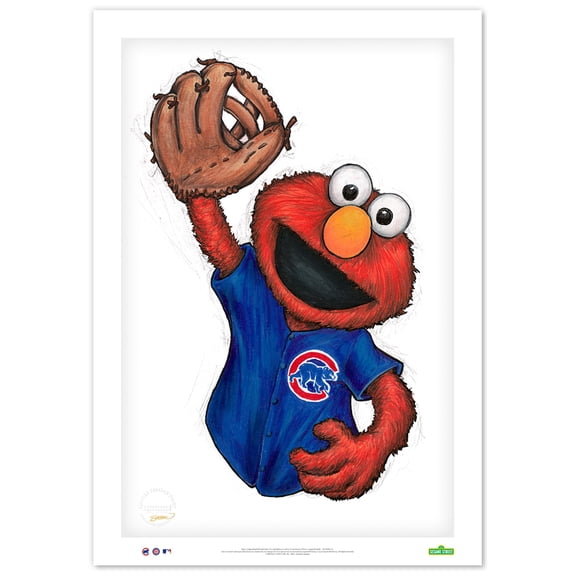 Elmo Chicago Cubs 14" x 20" Sesame Street Limited Edition Fine Art Print