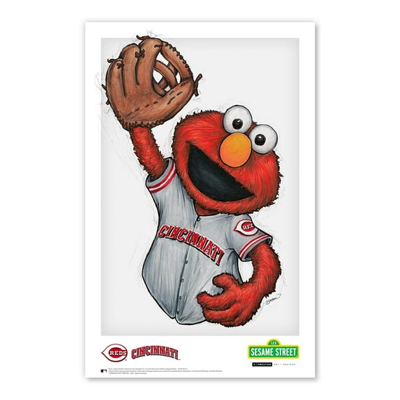 Cincinnati Reds 11" x 17" Sesame Street Poster Print