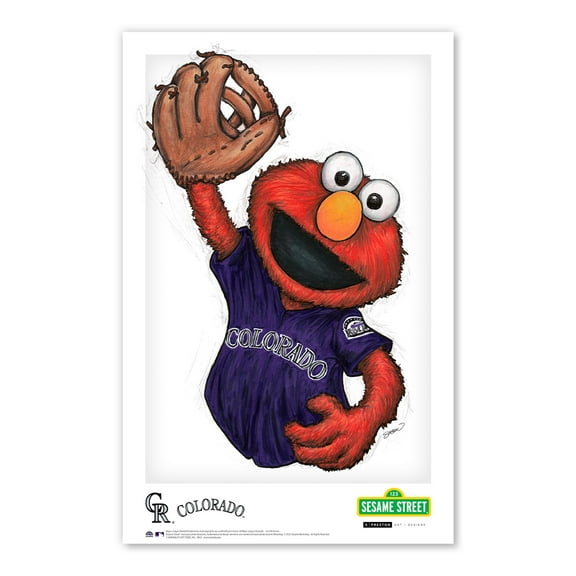 Elmo Colorado Rockies 11" x 17" Sesame Street Poster Print