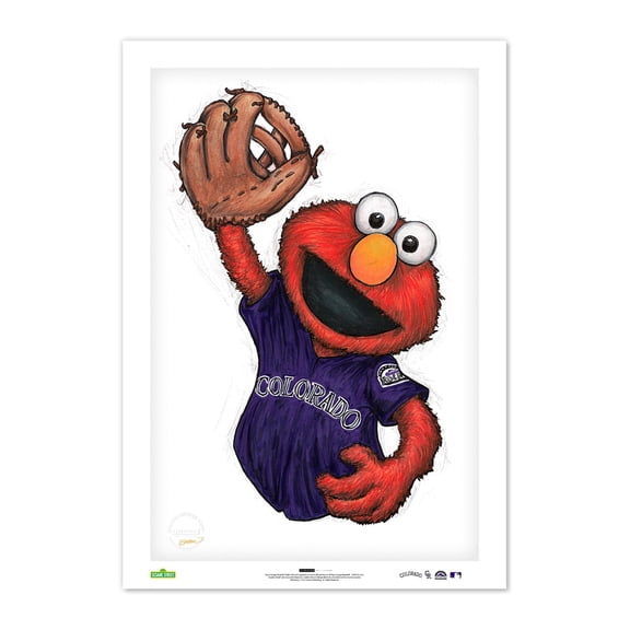 Elmo  Colorado Rockies 14" x 20" Sesame Street Limited Edition Fine Art Print