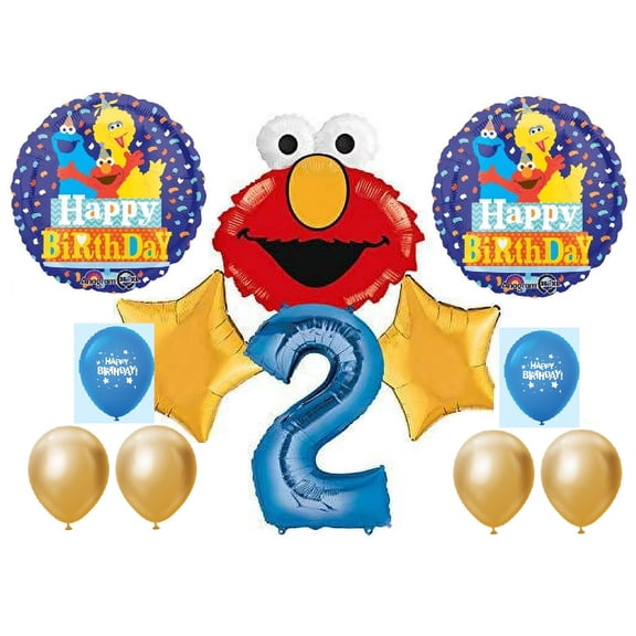 Elmo Sesame Street 2nd Happy Birthday Balloons Bouquet