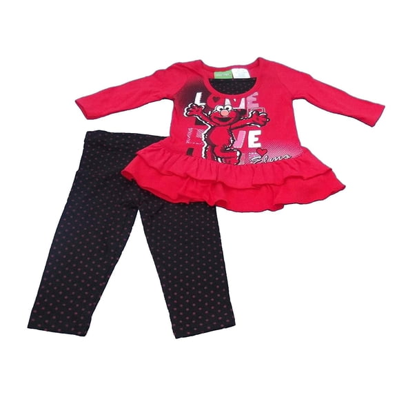 Elmo Infant Girls 2pc Dress Legging Set 12Mos