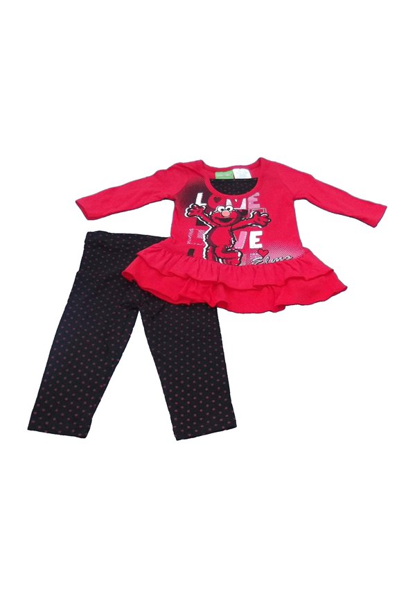 Elmo Infant Girls 2pc Dress Legging Set 12Mos