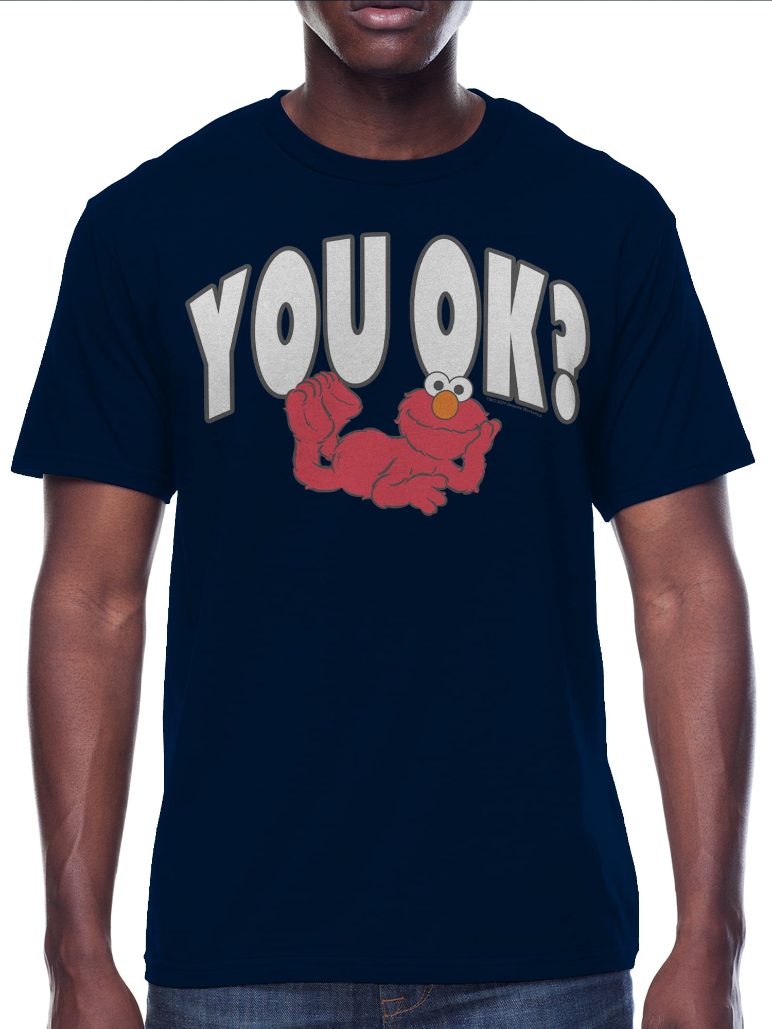 Elmo, Men's & Big Men's Graphic Tee Shirt, You Okay?, Sizes S-3XL