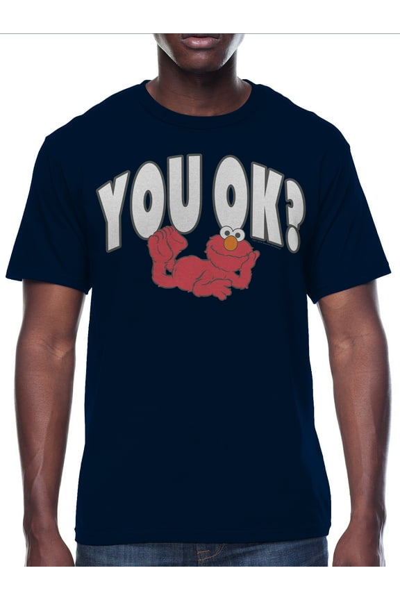Elmo, Men's & Big Men's Graphic Tee Shirt, You Okay?, Sizes S-3XL