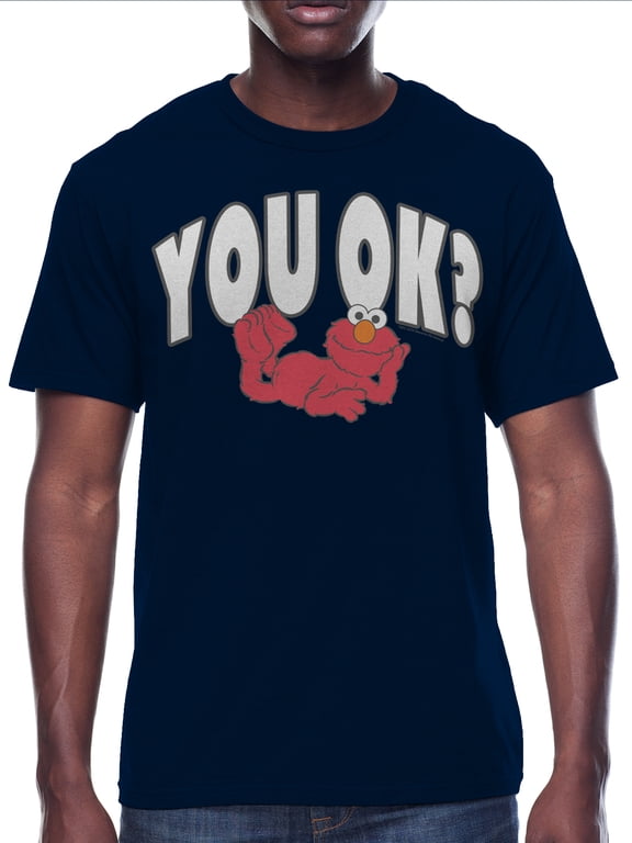 Elmo, Men's & Big Men's Graphic Tee Shirt, You Okay?, Sizes S-3XL