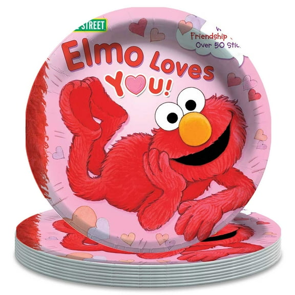 Elmo Paper Plates Birthday Decorations Party Supplies Tableware Disposable Dinnerware