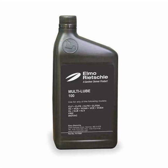 Elmo Rietschle Vacuum Pump Oil,Mineral,Quart,ISO 46 75175010