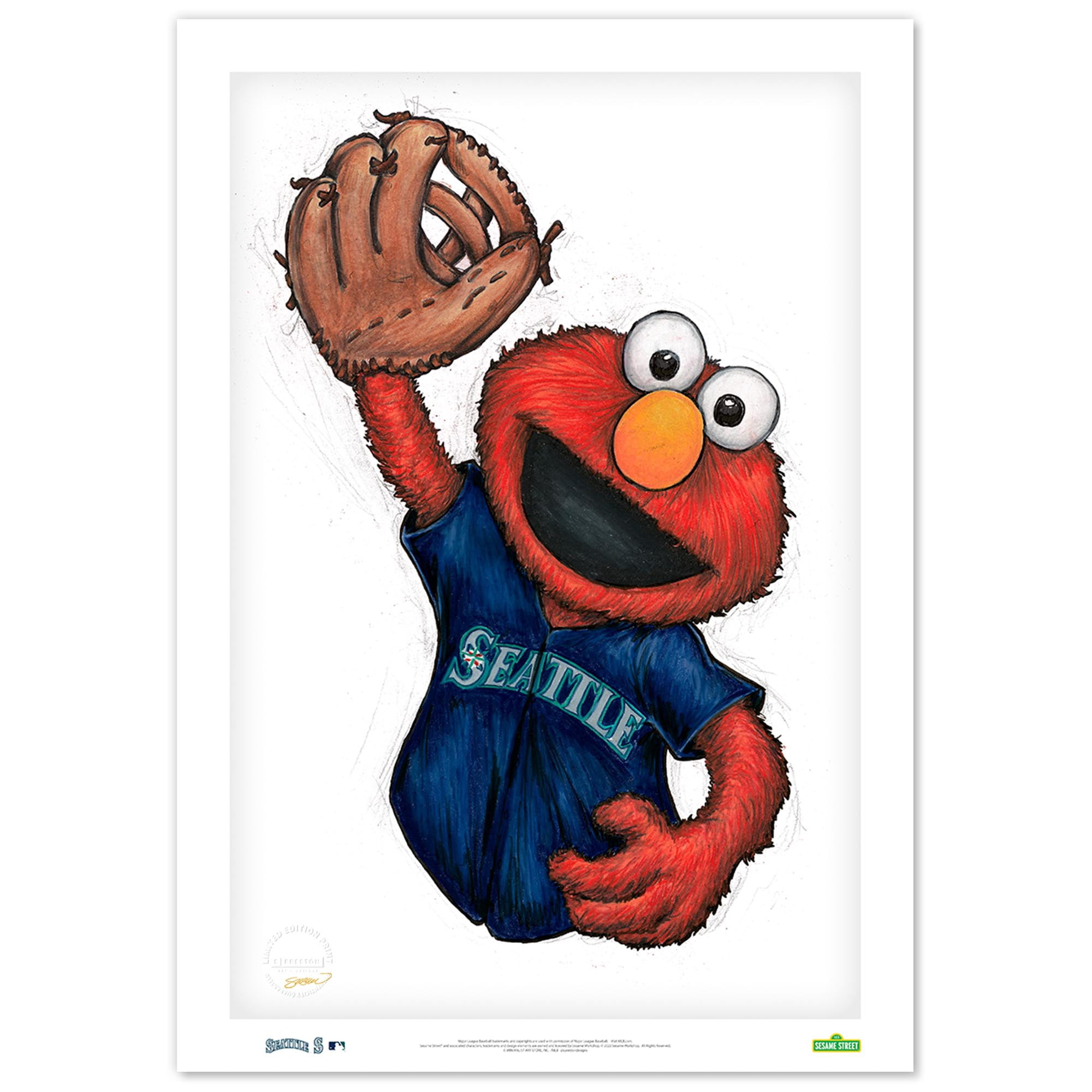Seattle Mariners 24" x 36" Sesame Street Limited Edition Fine Art Print ...