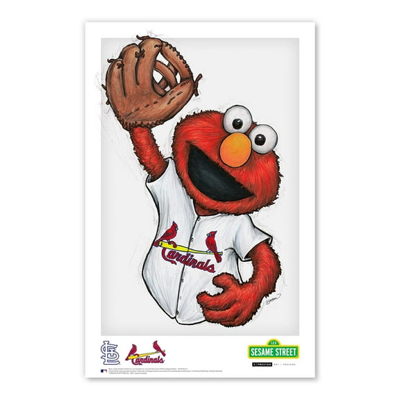 Elmo St. Louis Cardinals 11" x 17" Sesame Street Poster Print