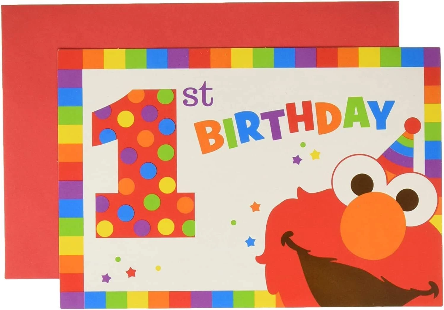 Sesame Street Birthday Invitation, image size:1497x1046