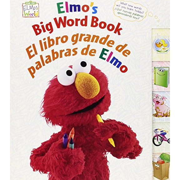Pre-Owned Elmo"s Big Word Book/El Libro Grande de Palabras de Elmo (Sesame Street Elmo"s World (Board Books)) Paperback