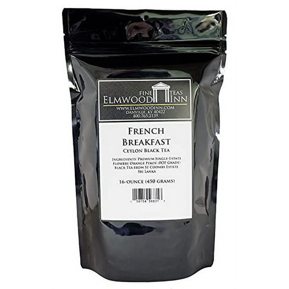 Elmwood Inn Fine Teas, French Breakfast Ceylon Flowery Orange Pekoe Black Tea, 16-Ounce Pouch